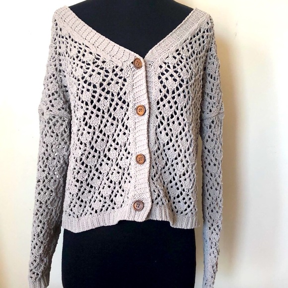 Nicole Miller Artelier Open Knit Cardigan - Picture 1 of 3